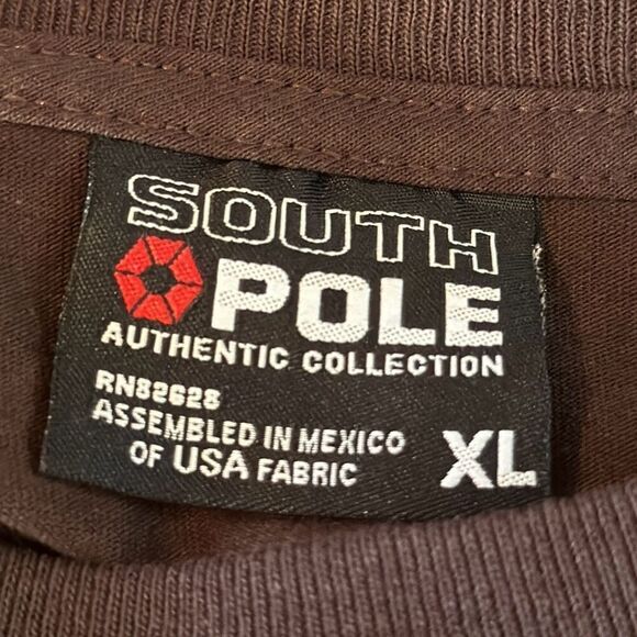 Vintage South Pole Brown Sigmund Freud Short Sleeve Graphic Tshirt size XL - Picture 4 of 5